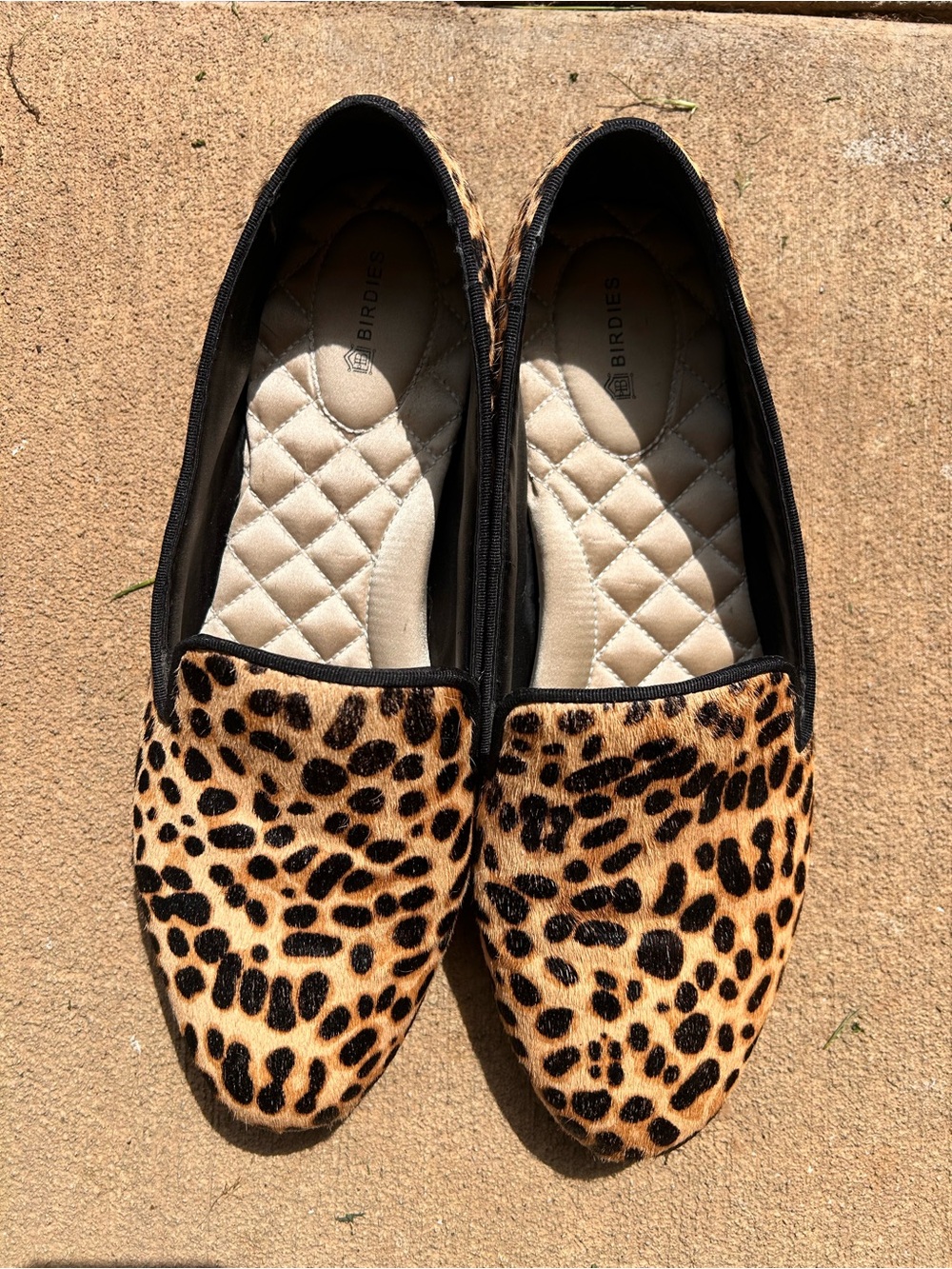 Birdies Leopard-Print Starling Slip-On Flats size 9.5
